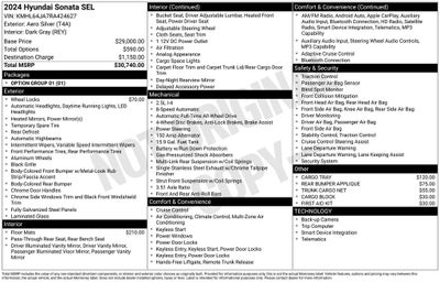 2024 Hyundai Sonata SEL