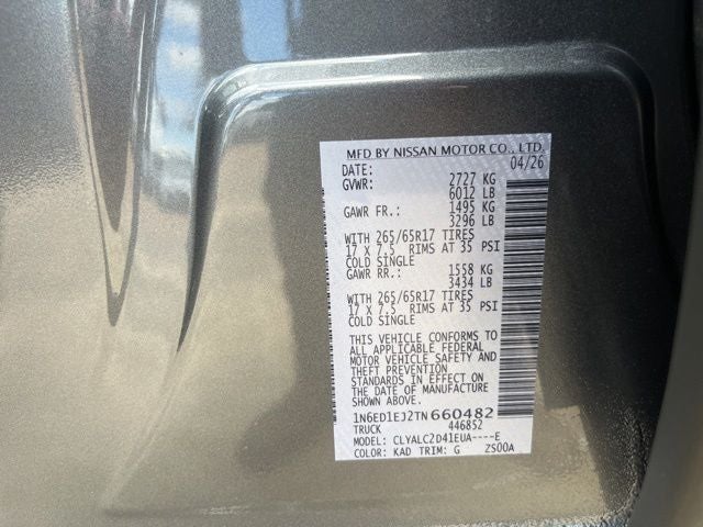 2026 Nissan Frontier SV