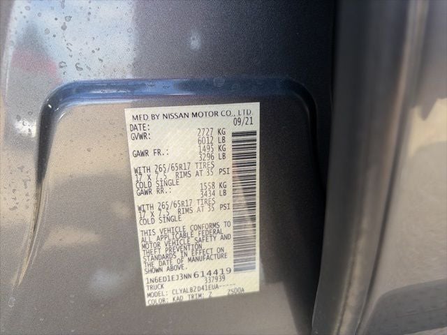 2022 Nissan Frontier SV