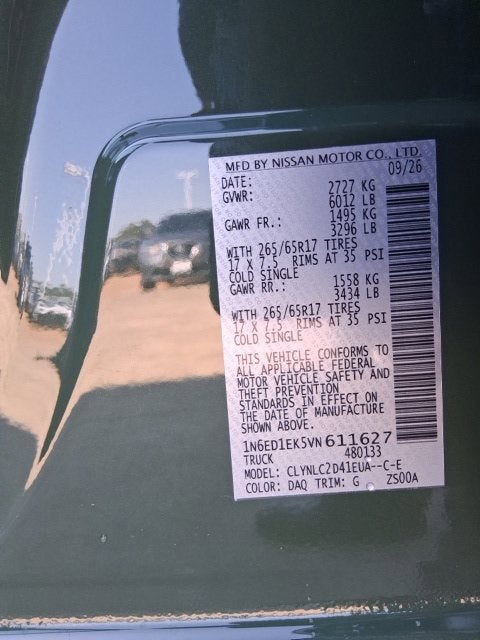 2027 Nissan Frontier SV