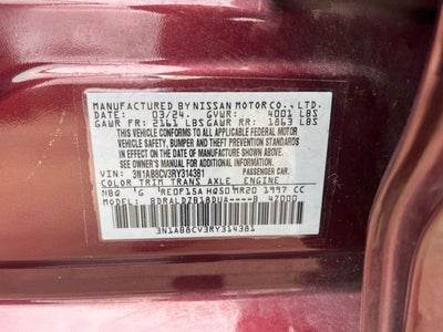 2024 Nissan Sentra SV