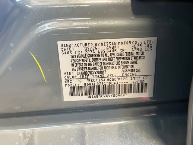 2027 Nissan Sentra SV