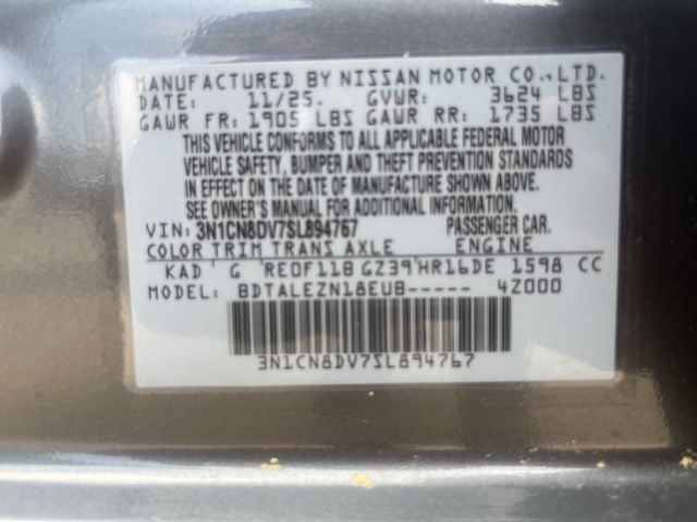 2025 Nissan Versa 1.6 S