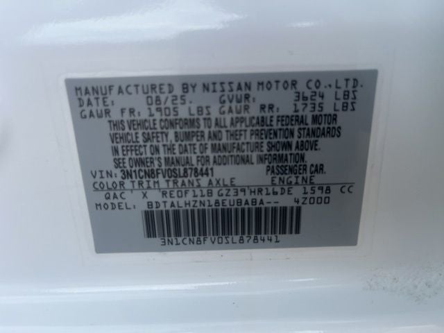 2025 Nissan Versa 1.6 SR