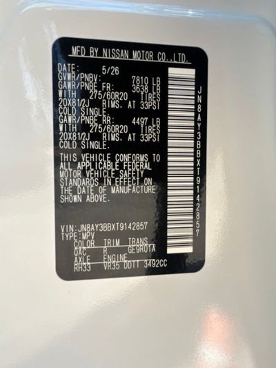 2026 Nissan Armada SL