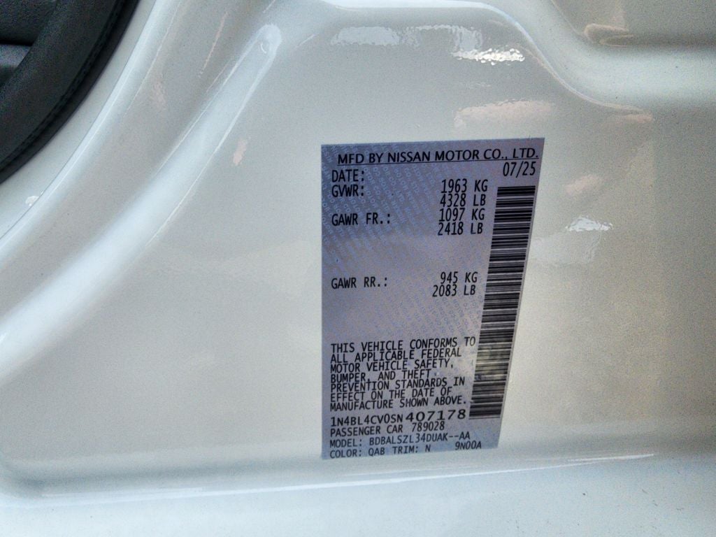 2025 Nissan Altima 2.5 SR