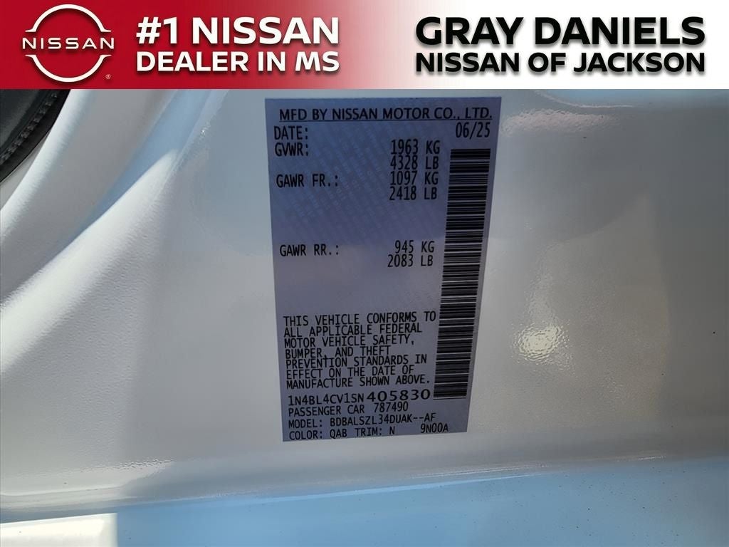 2025 Nissan Altima 2.5 SR