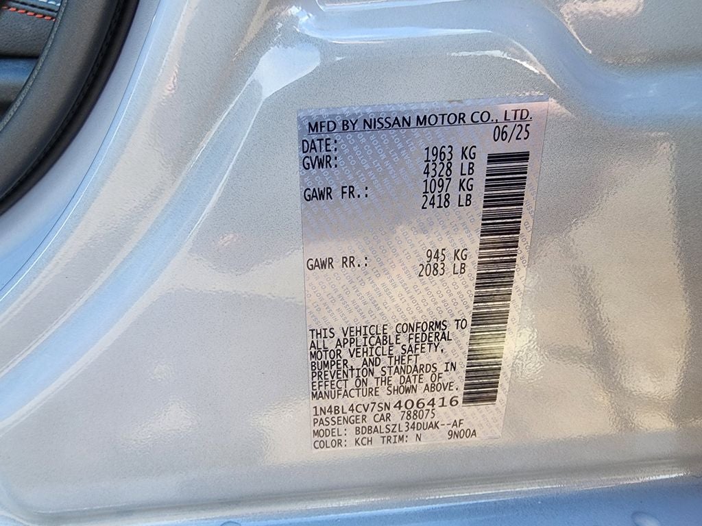 2025 Nissan Altima 2.5 SR