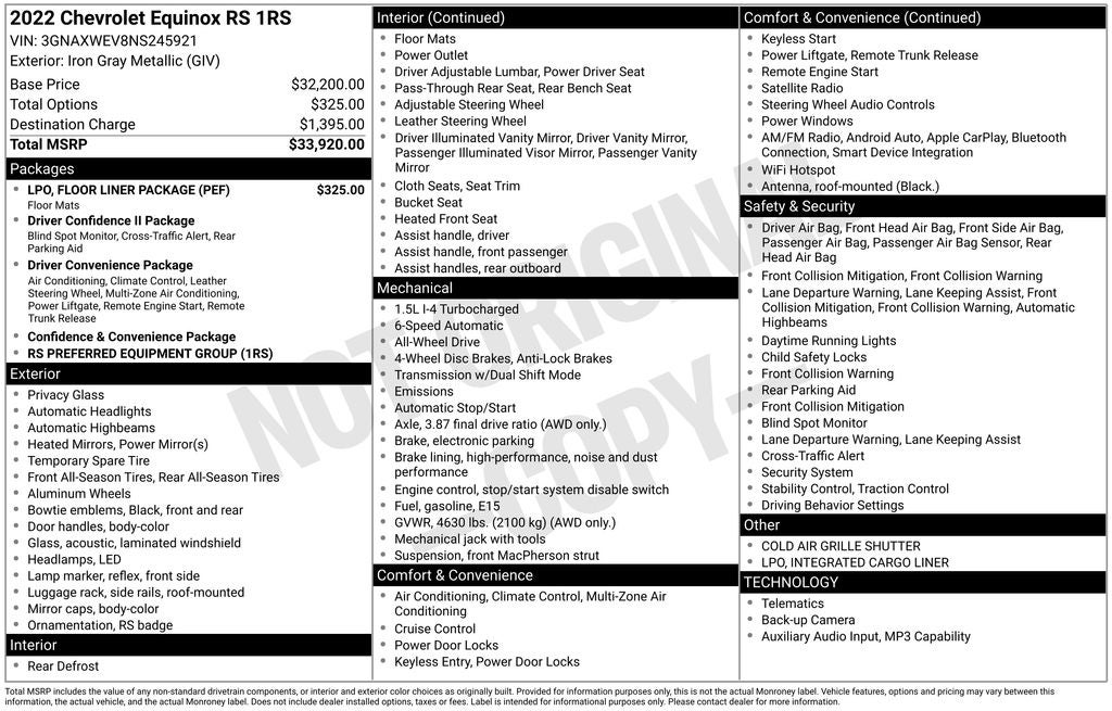 2022 Chevrolet Equinox RS