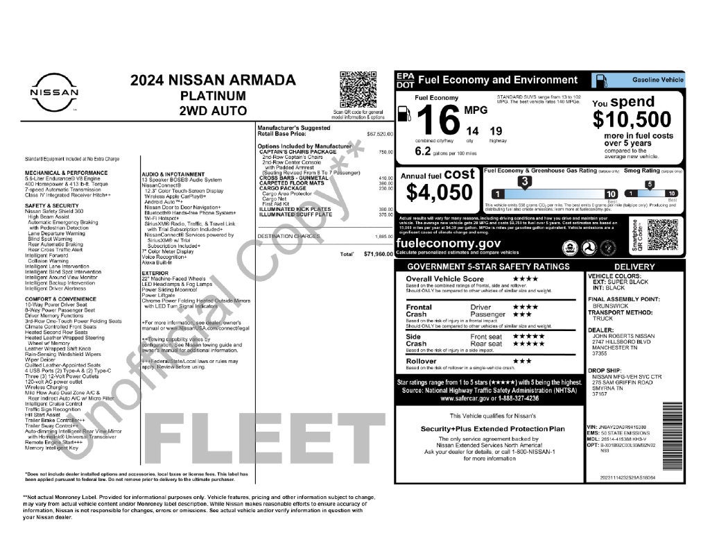 2024 Nissan Armada Platinum