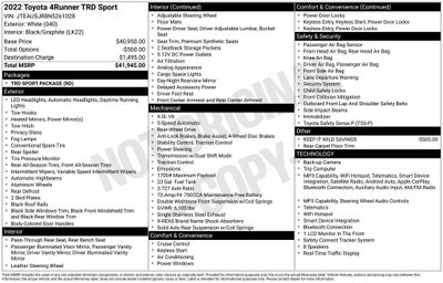 2022 Toyota 4Runner TRD Sport