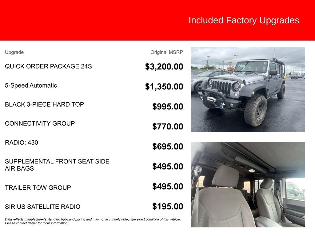 2016 Jeep Wrangler Unlimited Sport