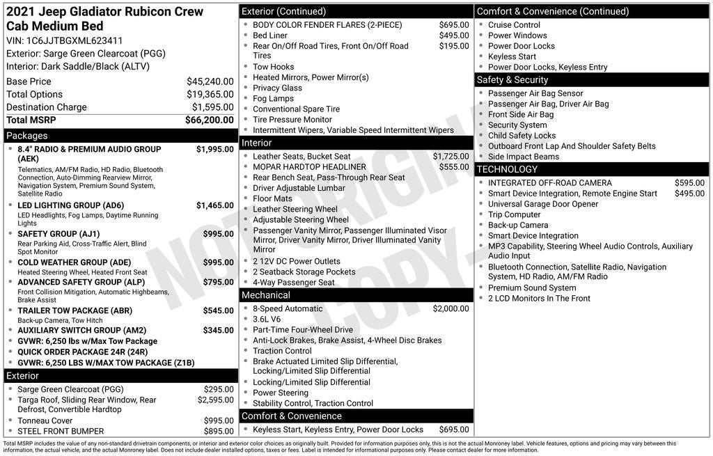2021 Jeep Gladiator Rubicon