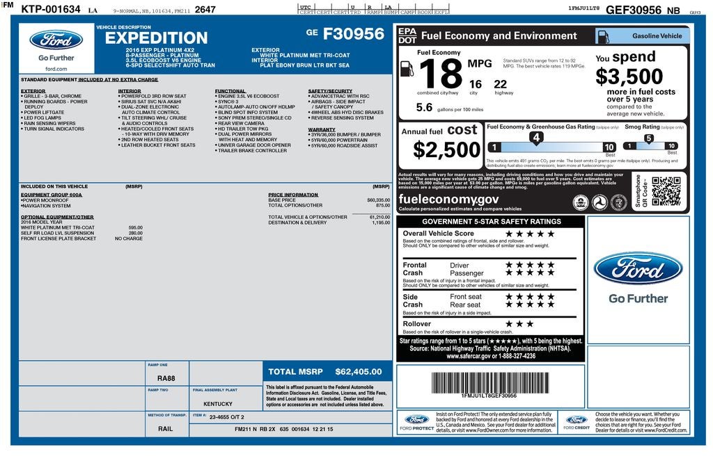 2016 Ford Expedition Platinum