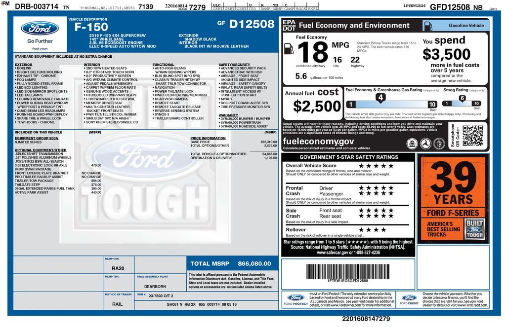 2016 Ford F-150 Limited