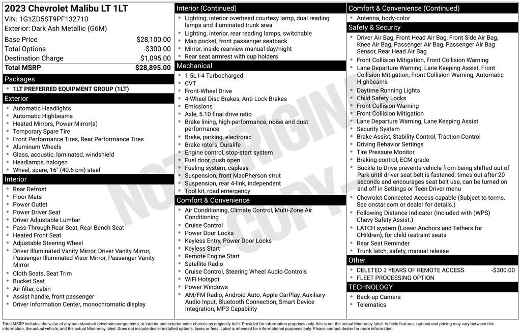 2023 Chevrolet Malibu LT 1LT