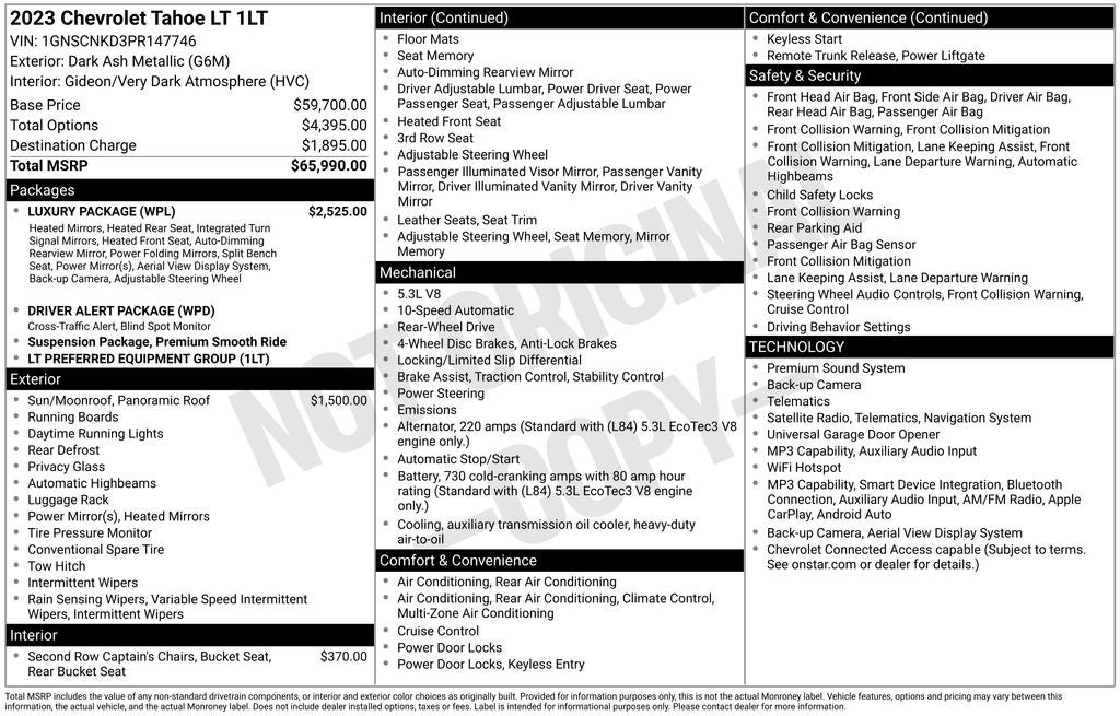 2023 Chevrolet Tahoe LT