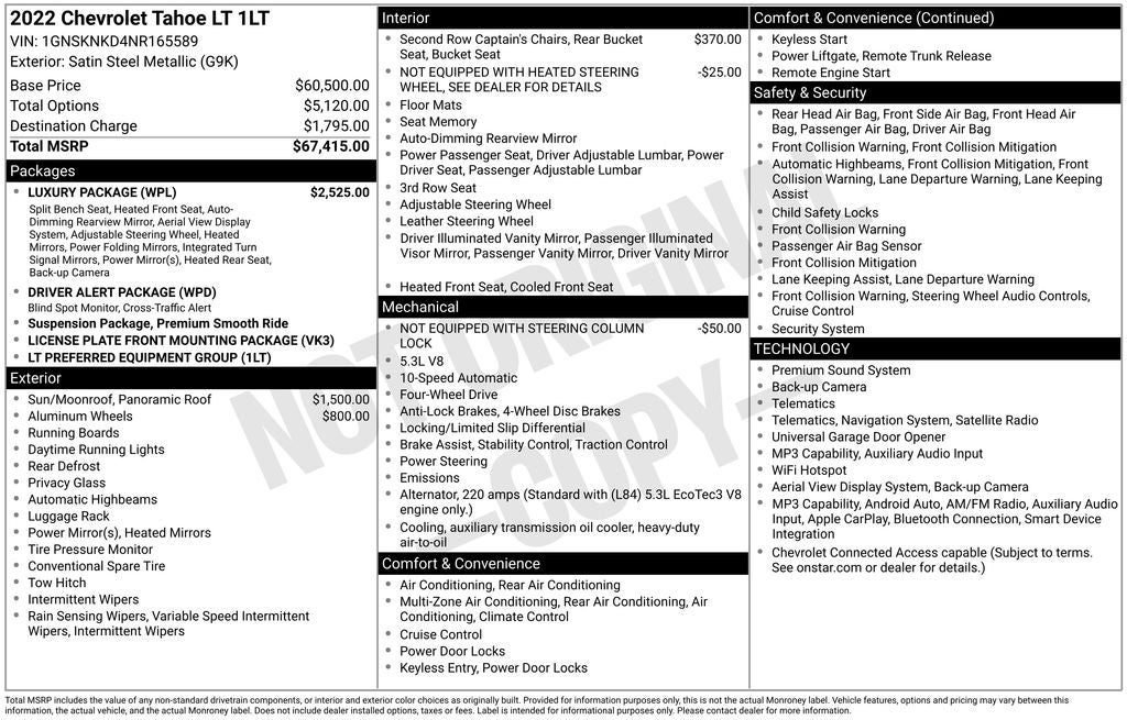 2022 Chevrolet Tahoe LT