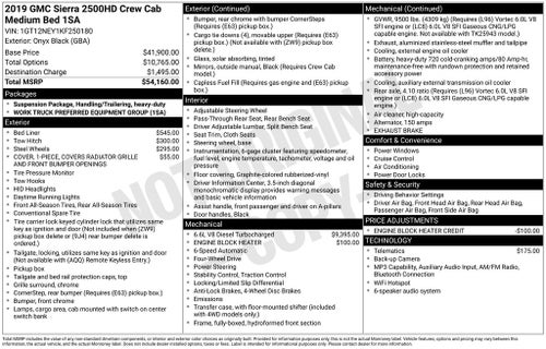 2019 GMC Sierra 2500HD Base