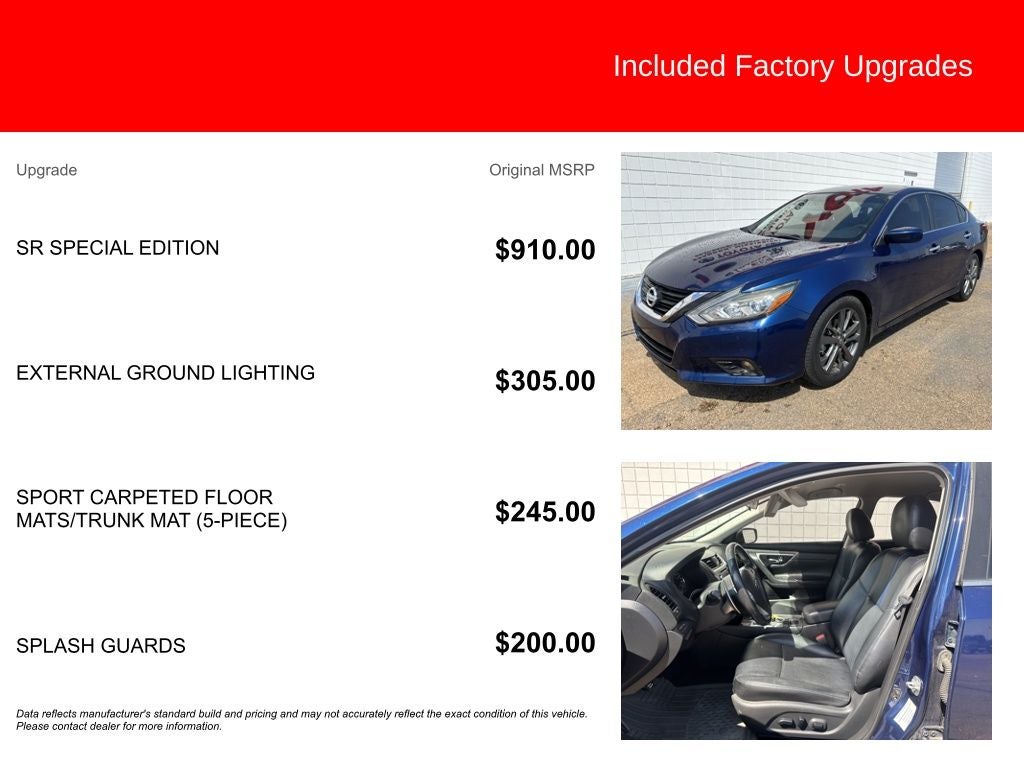 2018 Nissan Altima 2.5 SR