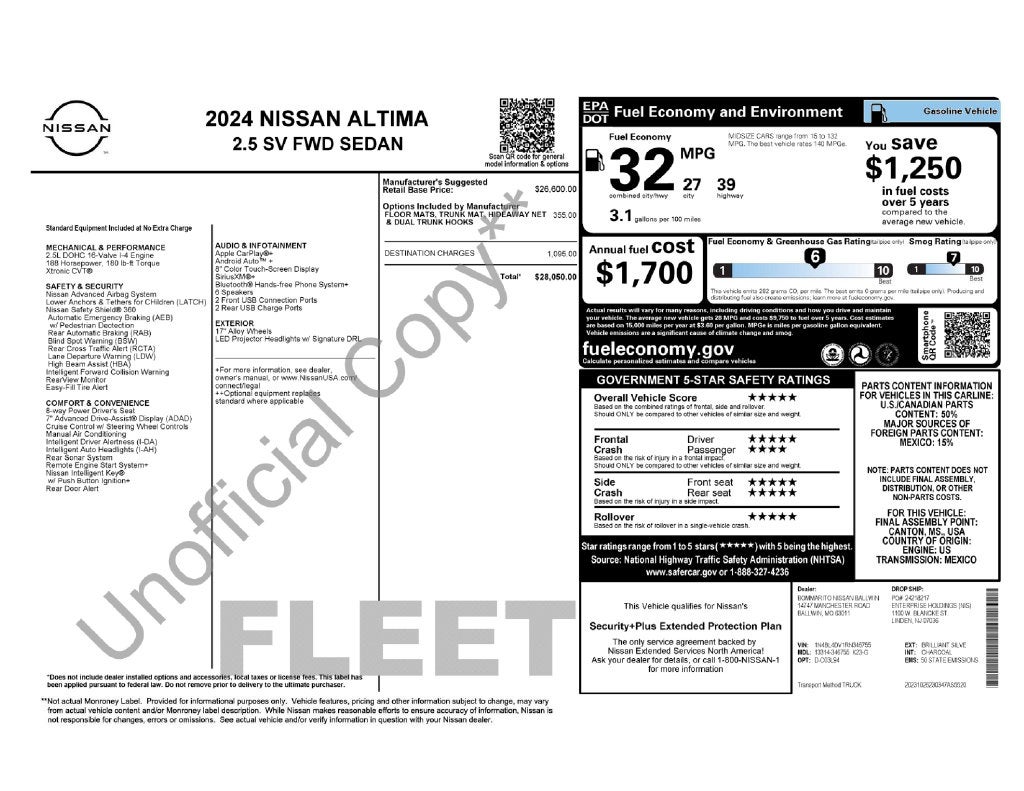 2024 Nissan Altima 2.5 SV