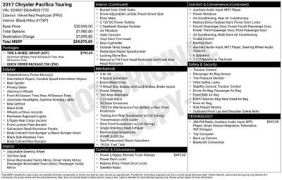 2017 Chrysler Pacifica Touring