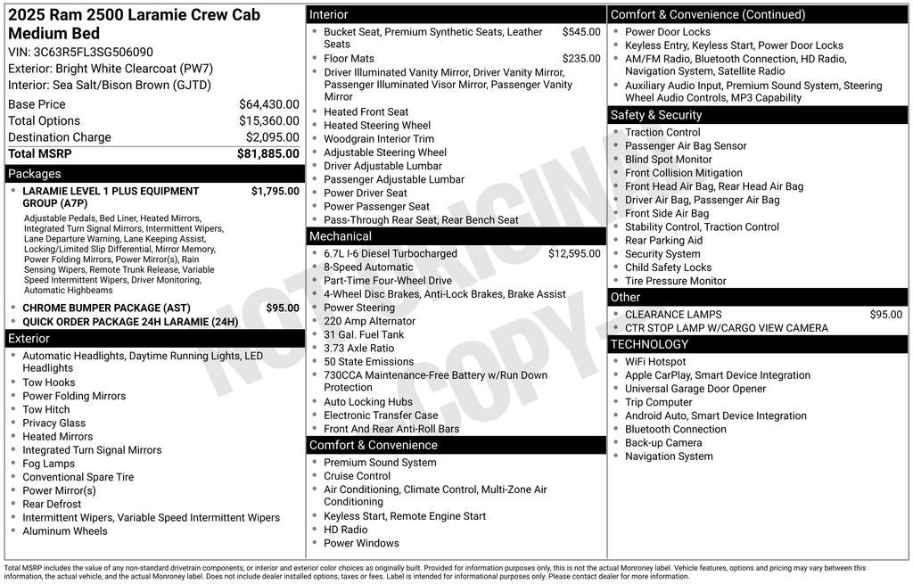 2025 RAM 2500 Laramie