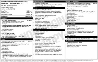2015 Chevrolet Silverado 1500 LTZ 2LZ