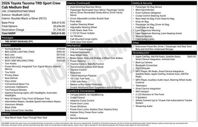 2026 Toyota Tacoma TRD Sport