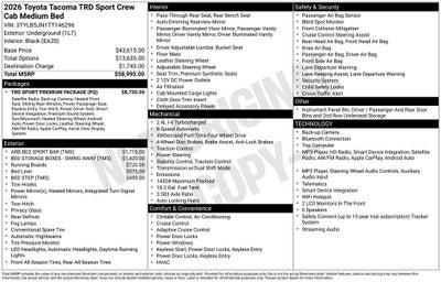 2026 Toyota Tacoma TRD Sport