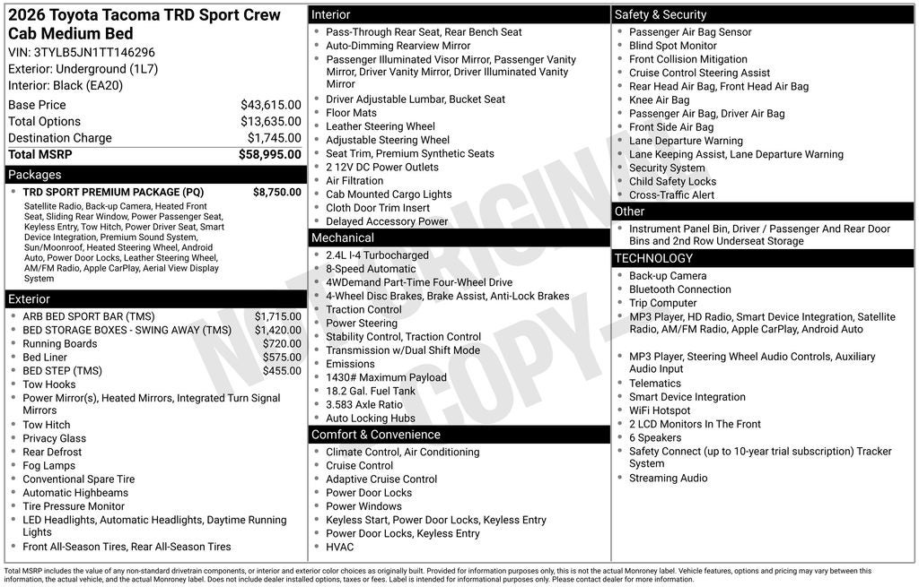 2026 Toyota Tacoma TRD Sport