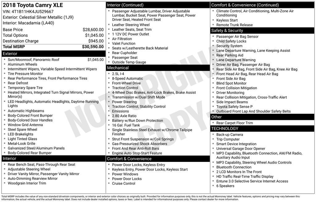 2018 Toyota Camry XLE