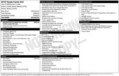2010 Toyota Camry XLE