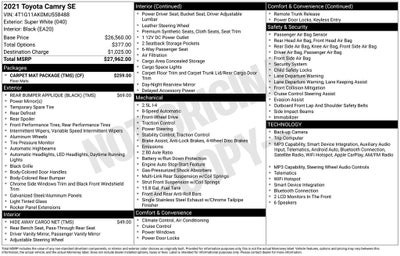 2021 Toyota Camry SE