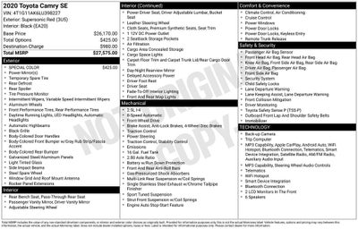2020 Toyota Camry SE