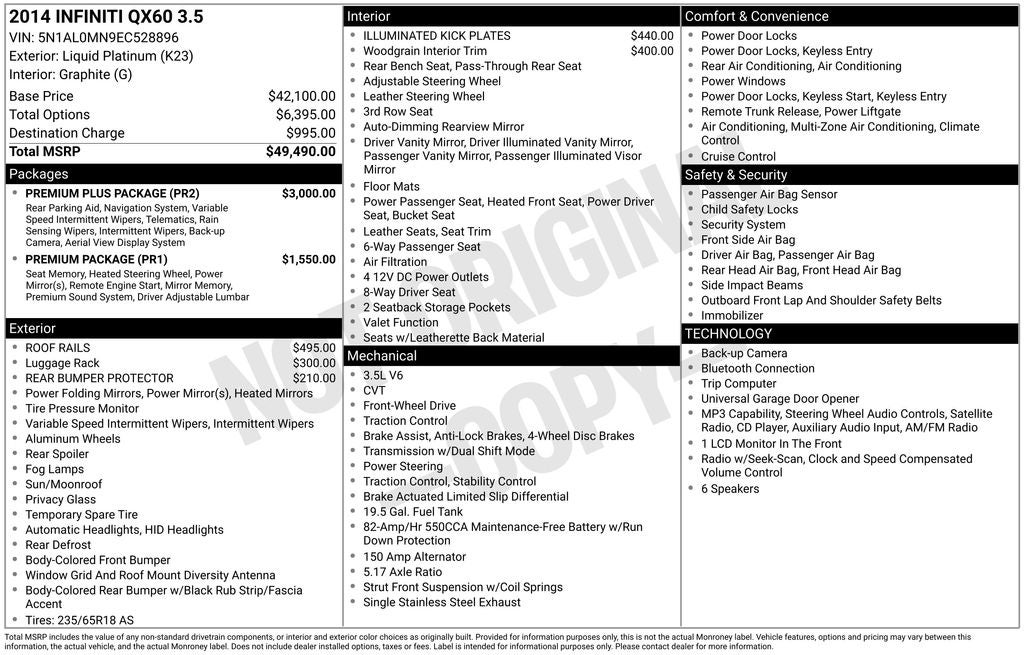 2014 INFINITI QX60 Base