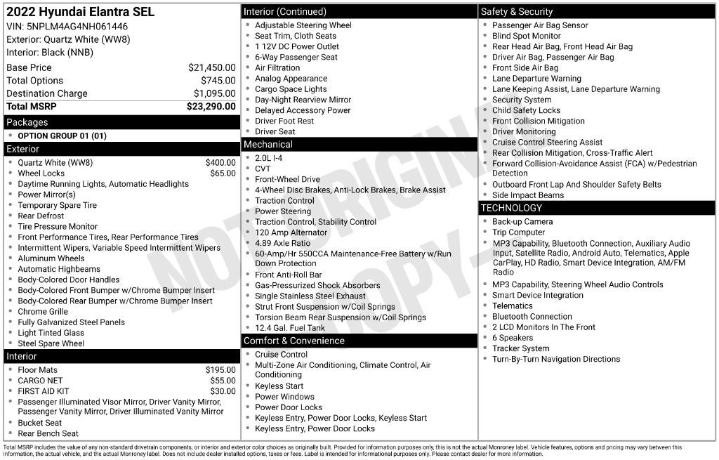 2022 Hyundai Elantra SEL