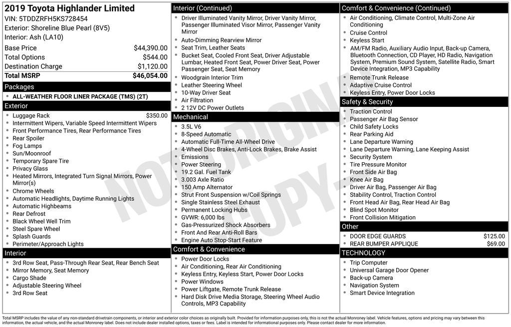 2019 Toyota Highlander Limited