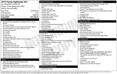 2015 Toyota Highlander XLE V6