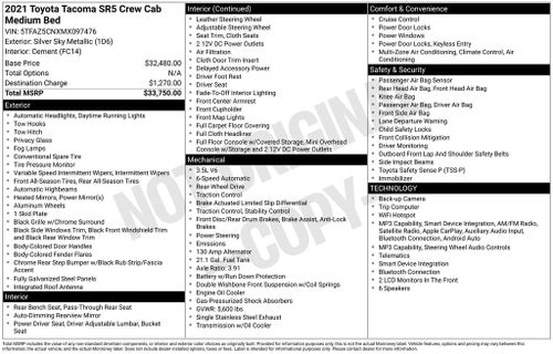 2021 Toyota Tacoma SR5 V6