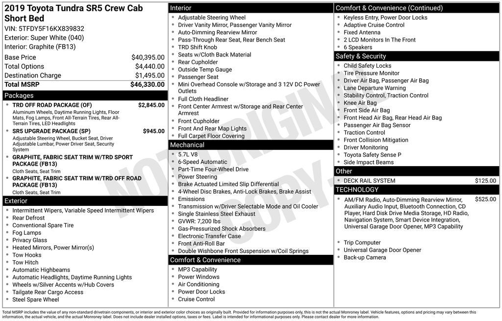 2019 Toyota Tundra SR5