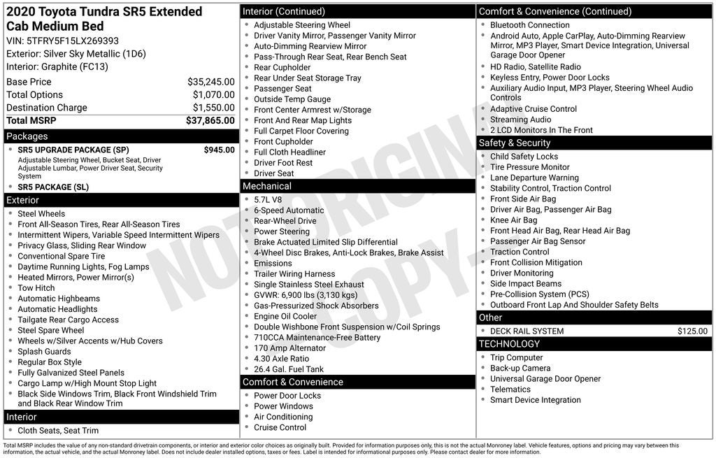 2020 Toyota Tundra SR5
