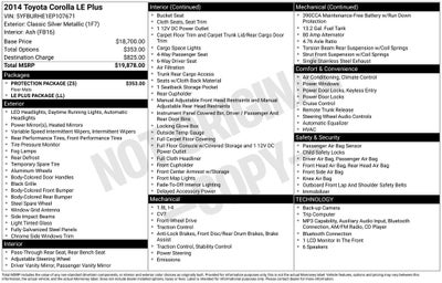 2014 Toyota Corolla LE Plus