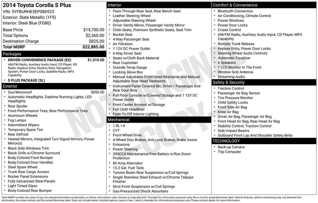 2014 Toyota Corolla L