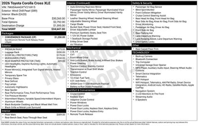 2026 Toyota Corolla Cross XLE