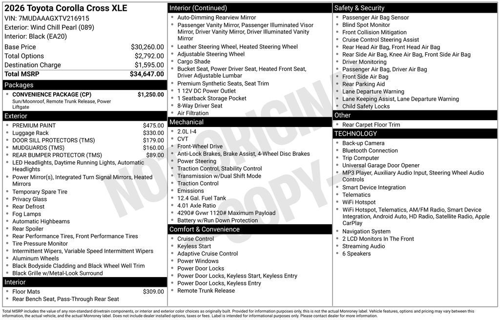 2026 Toyota Corolla Cross XLE