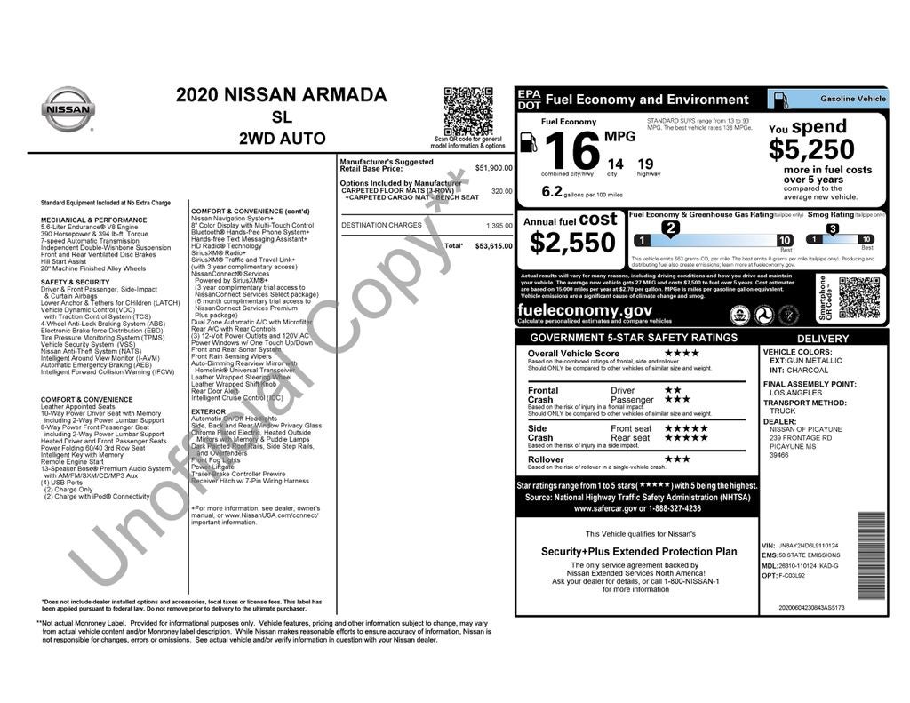 2020 Nissan Armada SL