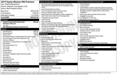 2019 Toyota 4Runner SR5 Premium