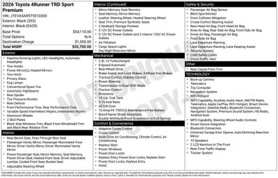2026 Toyota 4Runner TRD Sport Premium