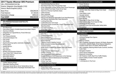 2017 Toyota 4Runner SR5 Premium